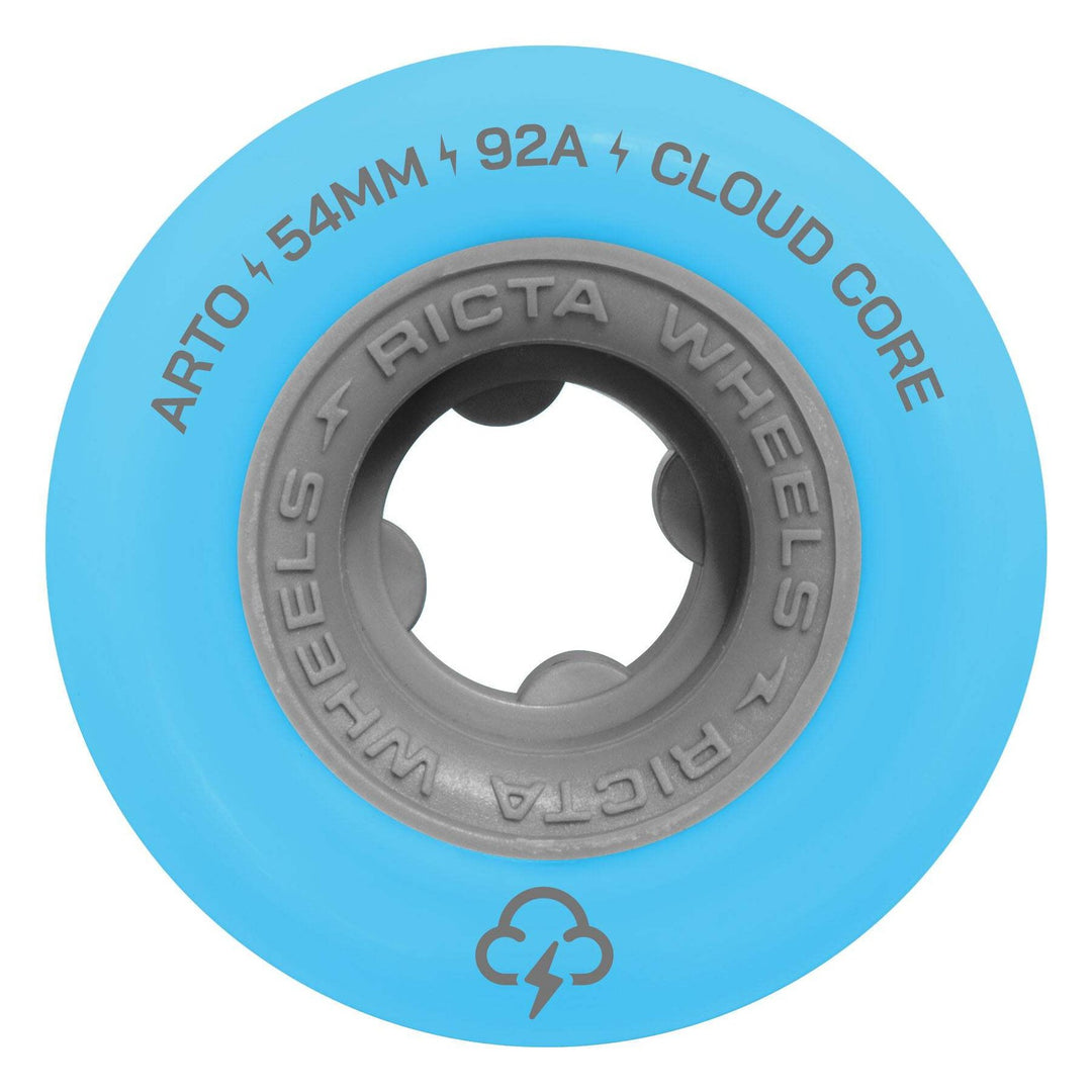 Ricta Arto Saari Clouds Light Blue Asphalt 54mm 92a Skateboard Wheels