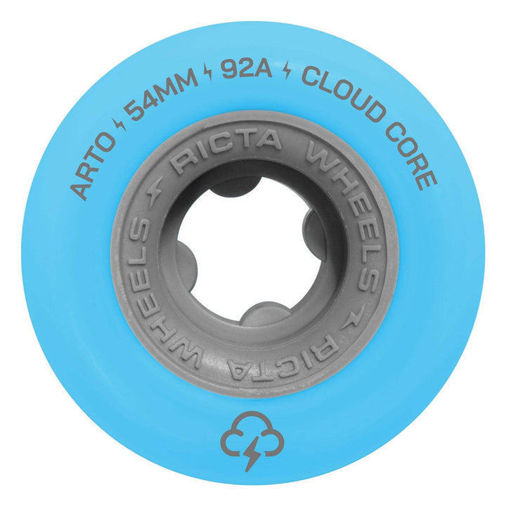 Ricta Arto Saari Clouds Light Blue Asphalt 54mm 92a Skateboard Wheels