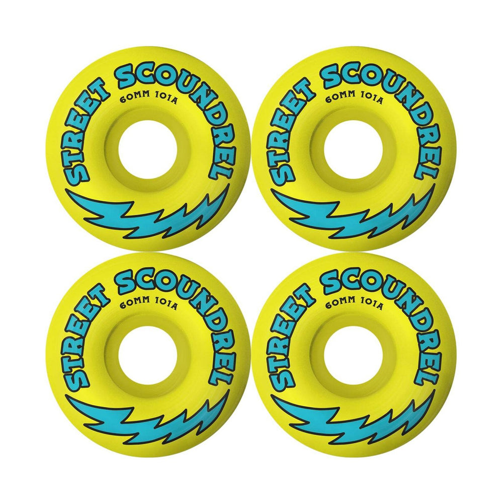 Street Plant "Street Scoundrels" 60Mm 101A Skateboard Wheels + Bones Reds Bearin