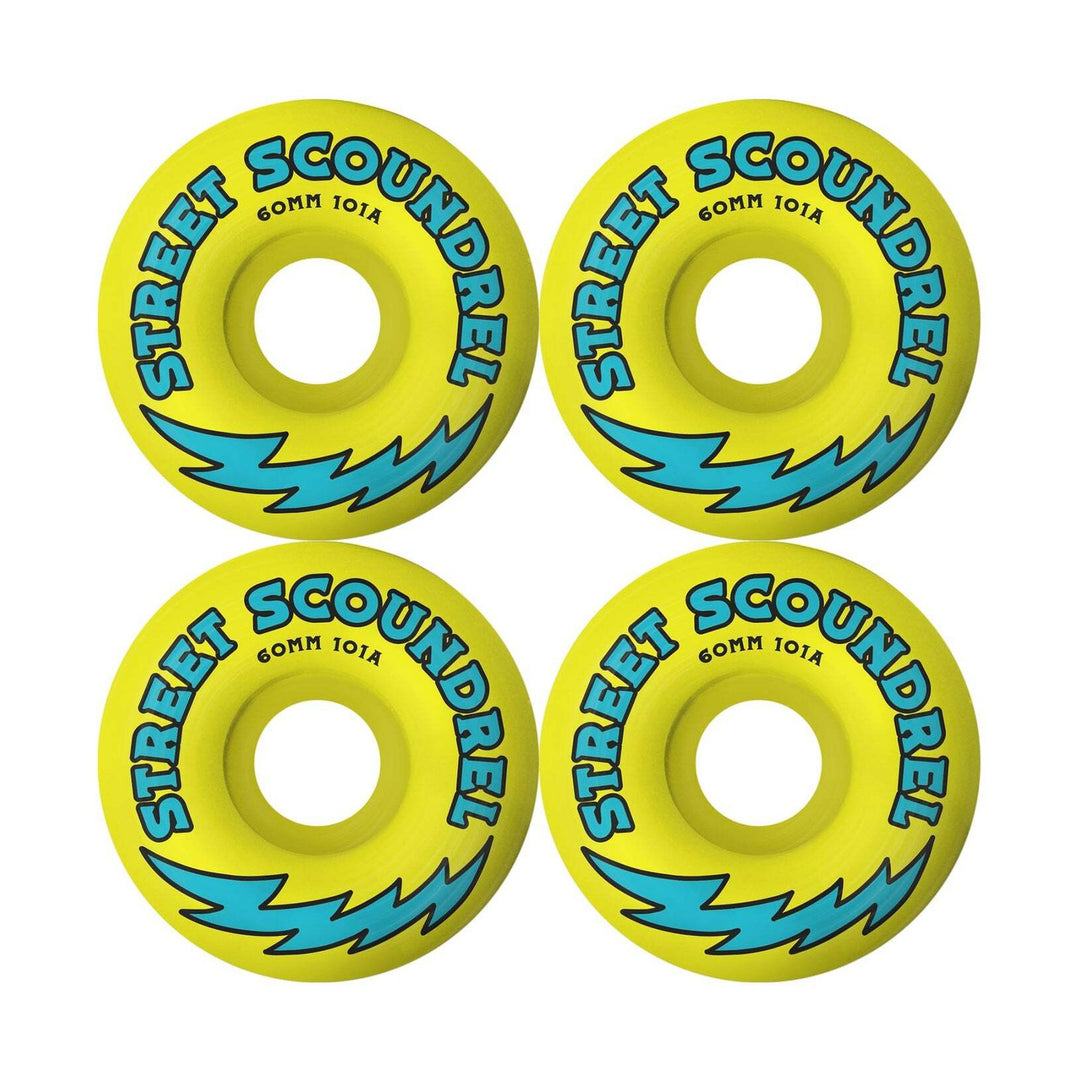 Street Plant "Street Scoundrels" 60mm 101a Skateboard Wheels + Bones Reds Bearin