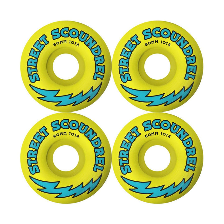 Street Plant "Street Scoundrels" 60mm 101a Skateboard Wheels + Bones Reds Bearin