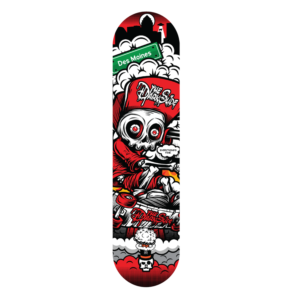 The Dark Slide X Skullduggery "Everything'S Fine" Skateboard Deck