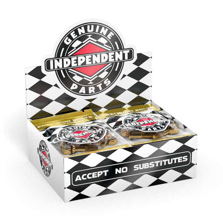 Independent Truck Co. Genuine Parts 1" Black/Gold Skateboard Mounting Hardware