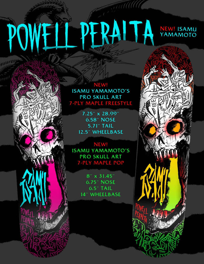 Powell Peralta Isamu Yamamoto Skull 2 7.25