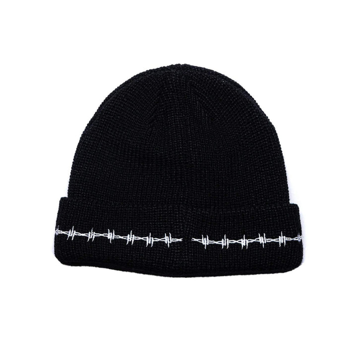 Fallen Barbed Wire Black Beanie