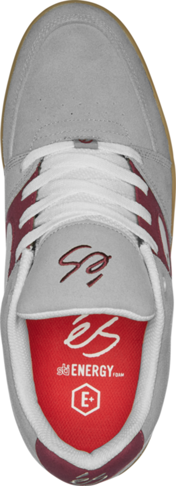 eS Accel Slim Grey/Burgundy Skate Shoes