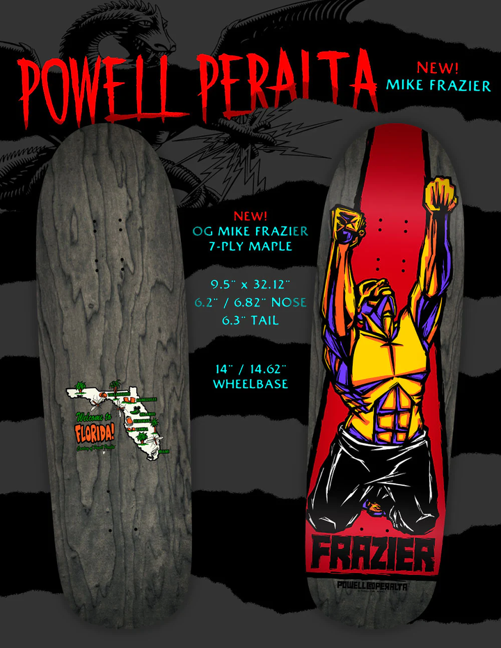 Powell Peralta Mike Fraizer Yellow Man 9.5" Skateboard Deck