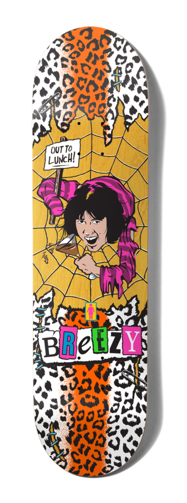 GIRL GEERING "OUT TO LUNCH" 8.5" SKATEBOARD DECK