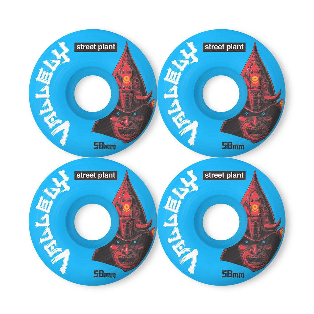 Street Plant Mike Vallely "Samurai" 58mm 101a Skateboard Wheels + Bones Reds Bea