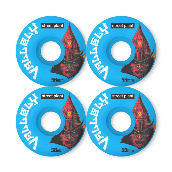 Street Plant Mike Vallely "Samurai" 58mm 101a Skateboard Wheels + Bones Reds Bea