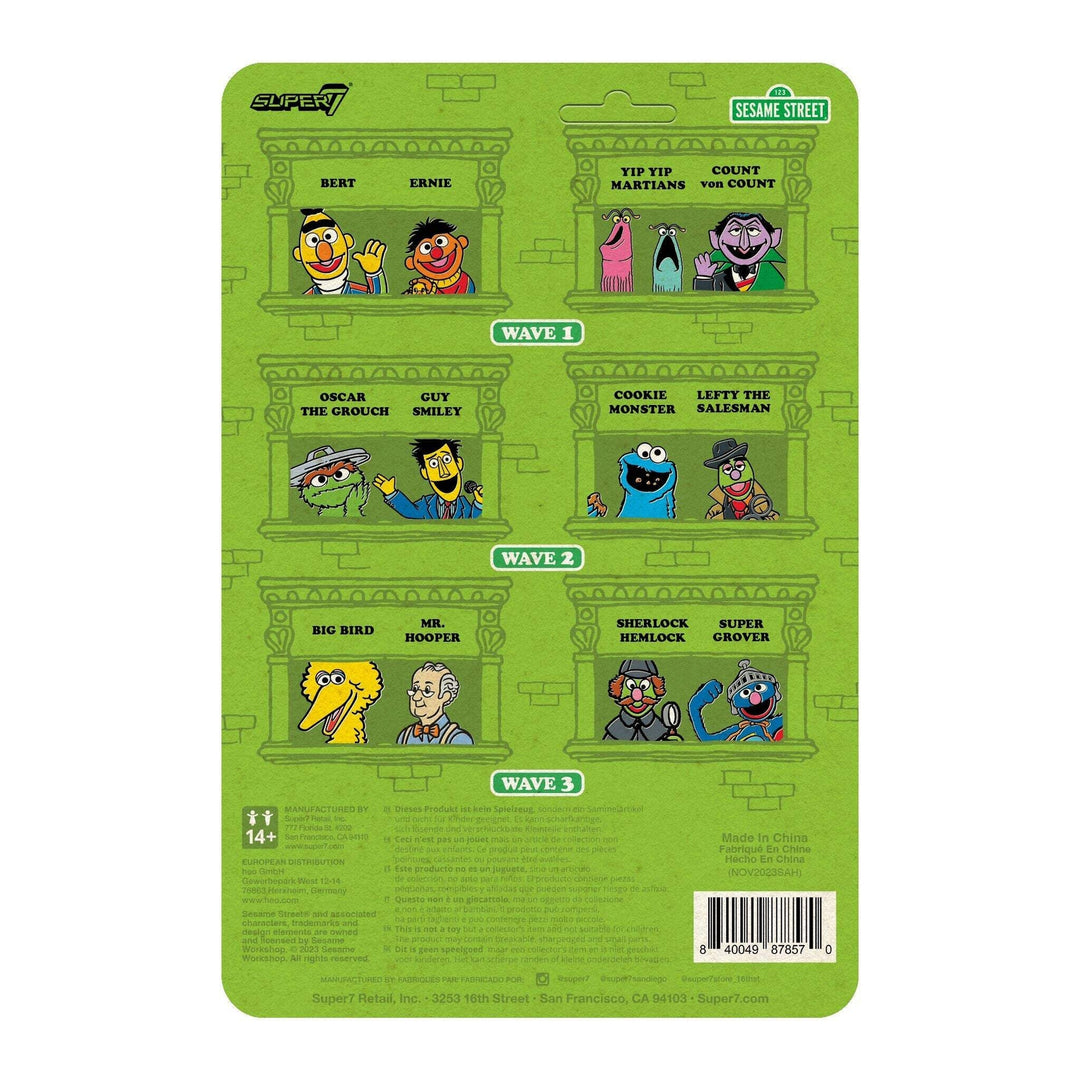 Super7 x SESAME STREET - SUPER GROVER, SHERLOCK HEMLOCK, MR. HOOPER, BIG BIRD Re