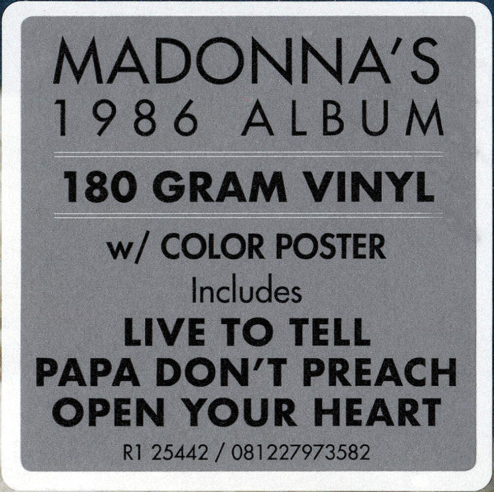 Madonna – True Blue [180g] Vinyl LP Record + Poster
