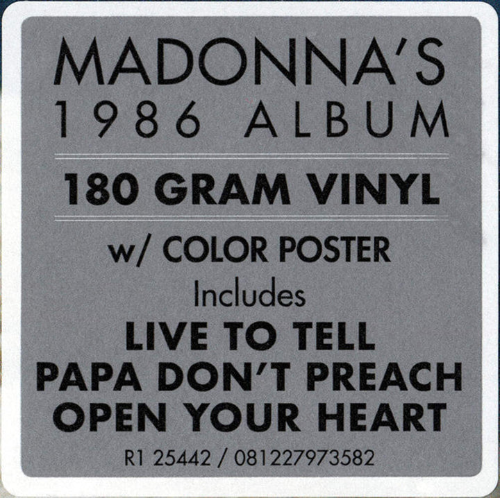 Madonna – True Blue [180g] Vinyl LP Record + Poster