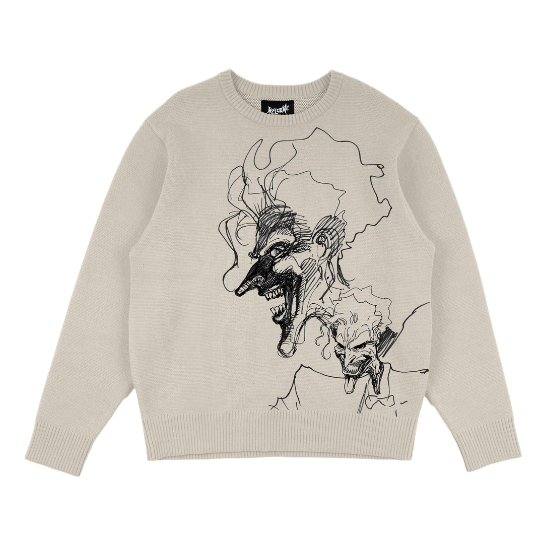 WELCOME x BATMAN JOKER KNIT SWEATER