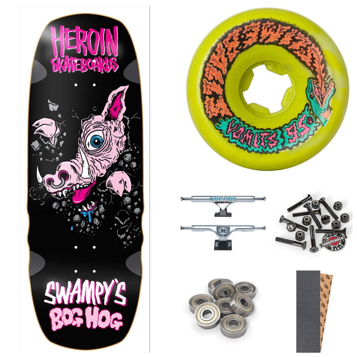 Heroin Swampy's Bog Hog 10.75" Complete Skateboard