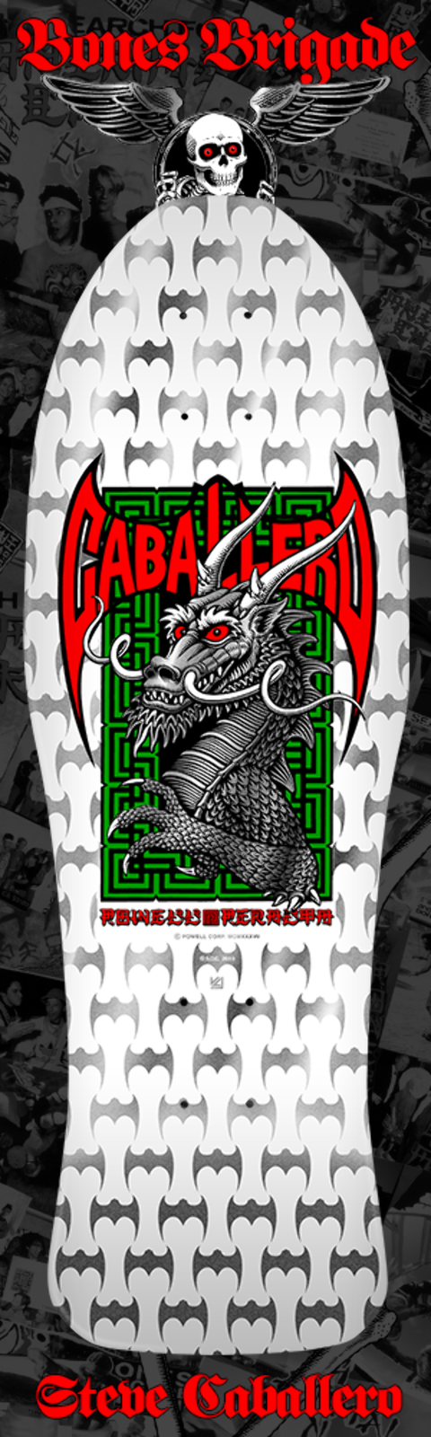 Powell Peralta Steve Caballero DNB Bones Brigade Series 17 White Skateboard Deck