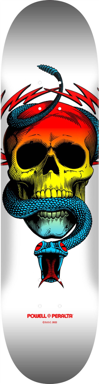 POWELL PERALTA McGill Skull & Snake Yellow Fade / White 8.5" SKATEBOARD DECK