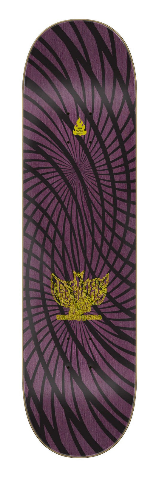 Creature David Gravette Hippie Skull 20th 8.3"Skateboard Deck