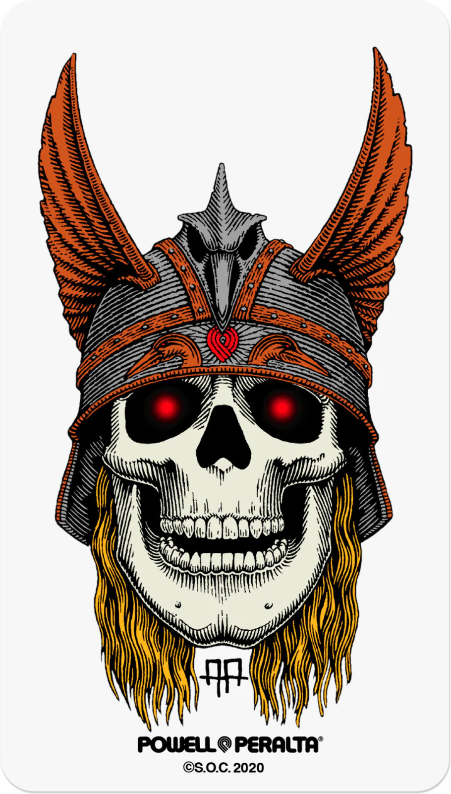 Powell Peralta Andy Anderson Skull 6" Skateboard Sticker
