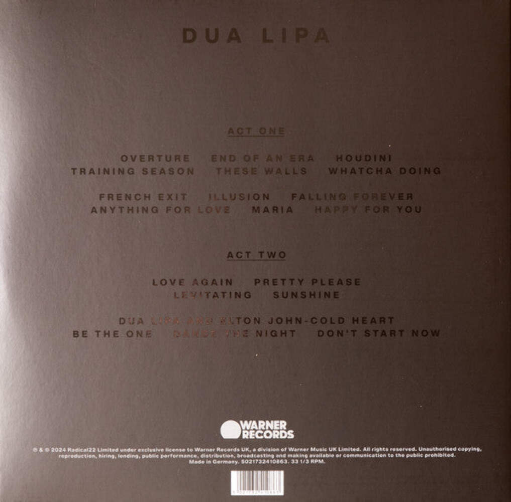 Dua Lipa – Live From The Royal Albert Hall 2x Vinyl LP Record