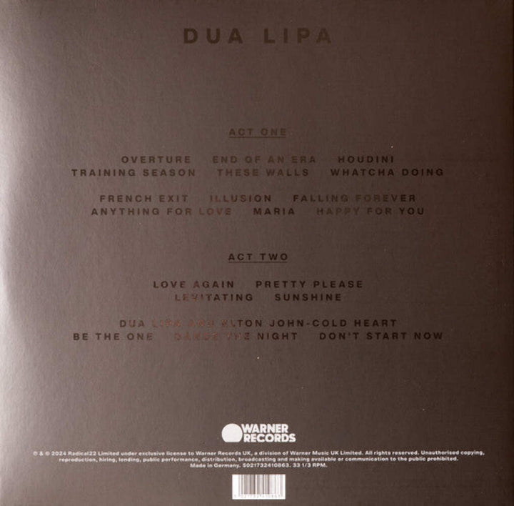 Dua Lipa – Live From The Royal Albert Hall 2x Vinyl LP Record