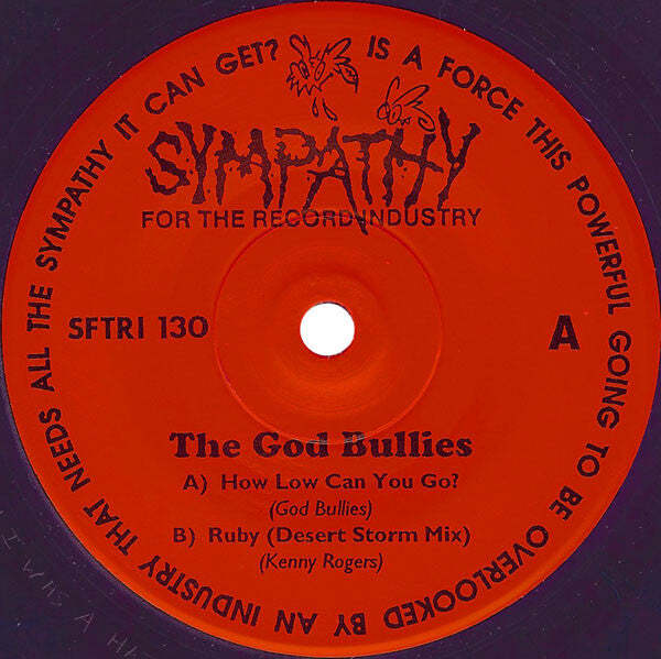 God Bullies - How Low Can You Go Opaque Purple Vinyl 7" Record *USED 1992 RELEAS