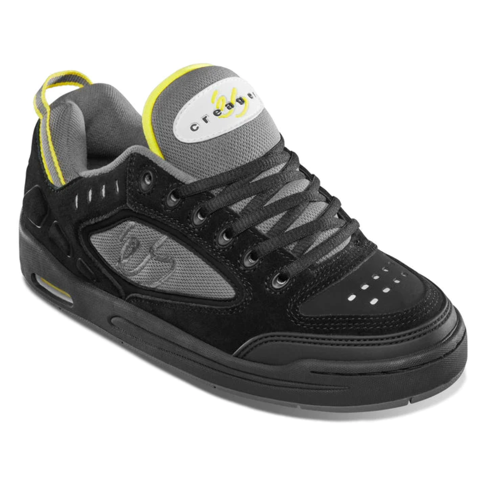 éS The Creager Black/Grey Skateboard Shoes – The Dark Slide