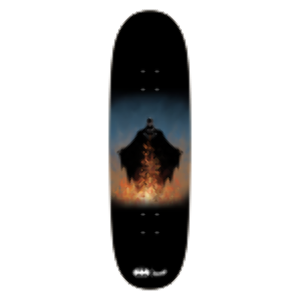WELCOME X BATMAN BAT FLAMES ON BOLINE 9.5" SKATEBOARD DECK