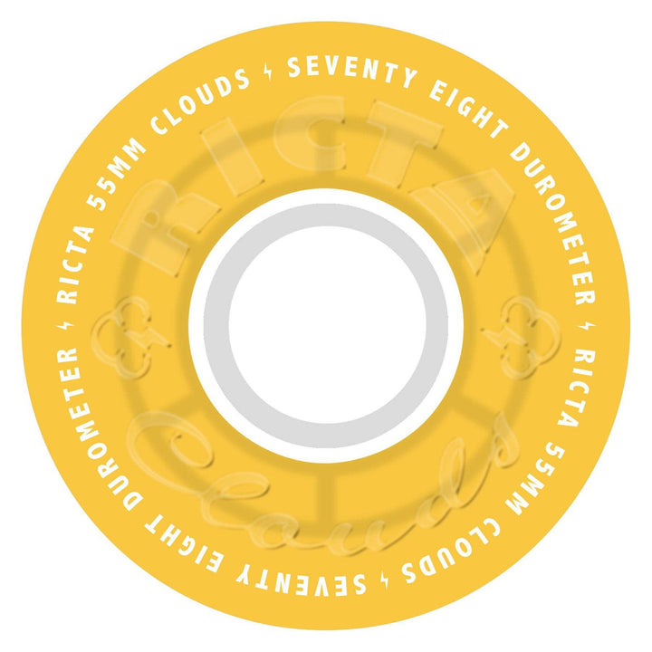Ricta Clouds Transparent Citrus White 55mm 78a Skateboard Wheels