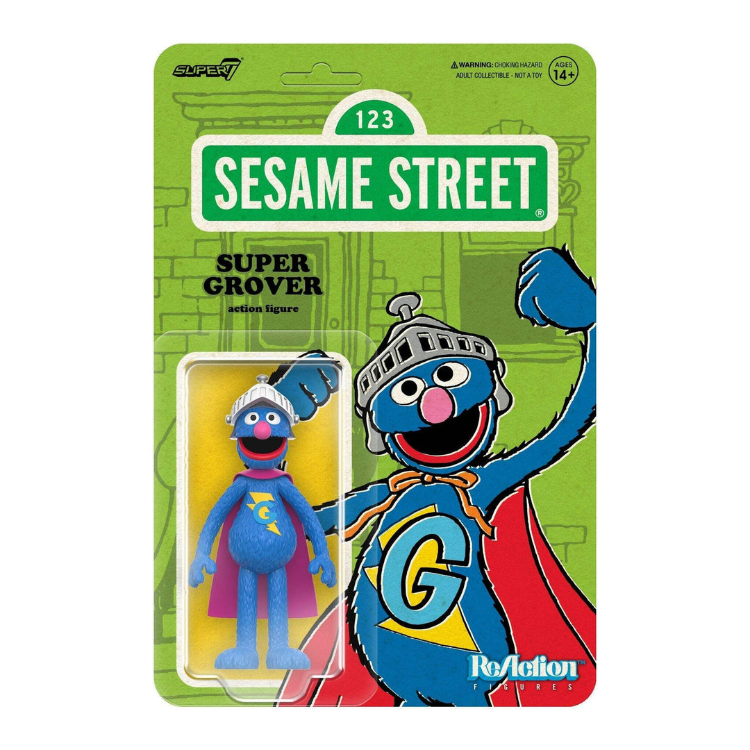 Super7 x SESAME STREET - SUPER GROVER, SHERLOCK HEMLOCK, MR. HOOPER, BIG BIRD Re