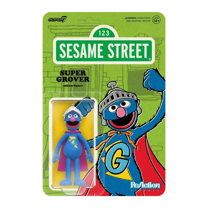 Super7 x SESAME STREET - SUPER GROVER, SHERLOCK HEMLOCK, MR. HOOPER, BIG BIRD Re