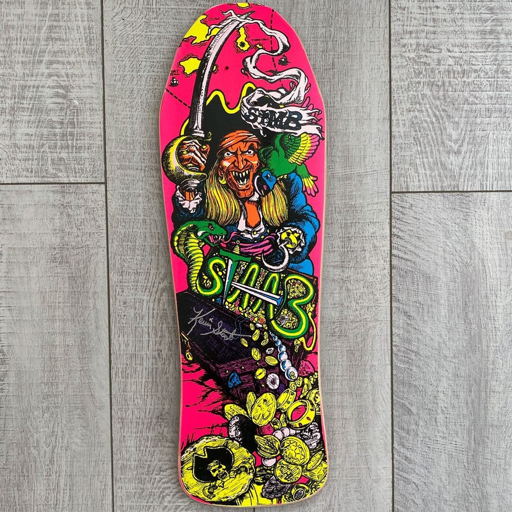 KEVIN STAAB Limited Edition Signed Pink Staab Pirate Skateboard Deck