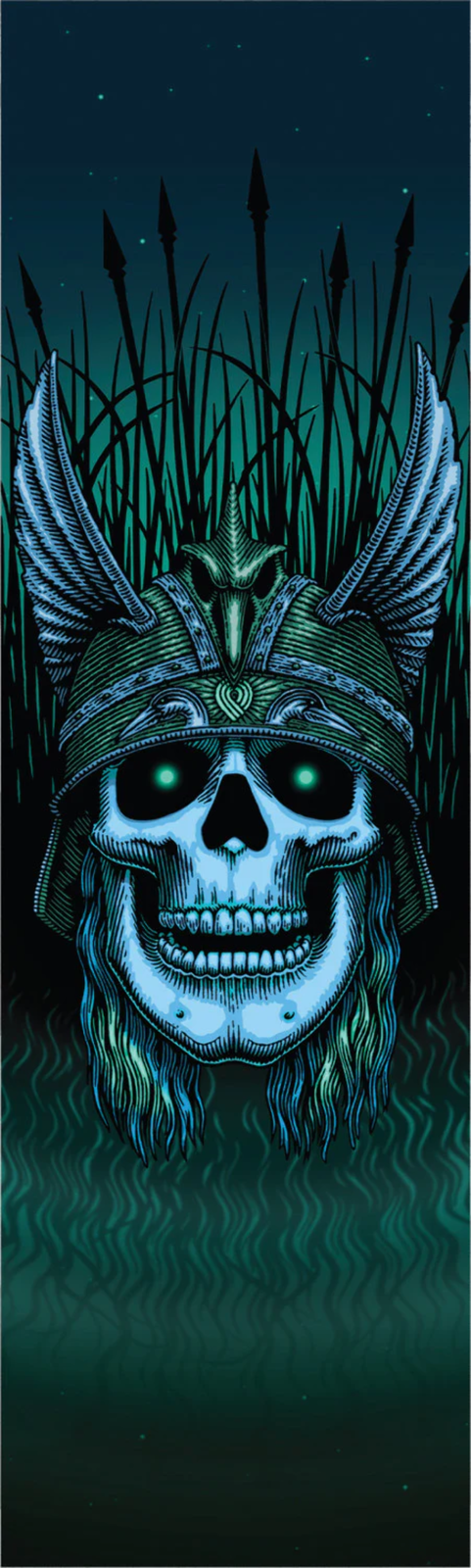 Powell Peralta Andy Anderson Green Skull Graphic Premium Skateboard Grip Tape