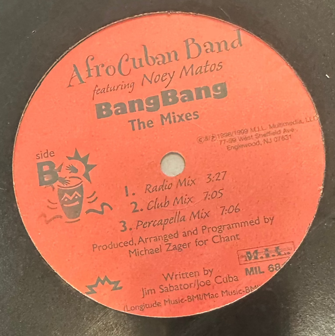 Afro-Cuban Band* Featuring Noey Matos – Bang Bang (The Mixes) Vinyl LP Record