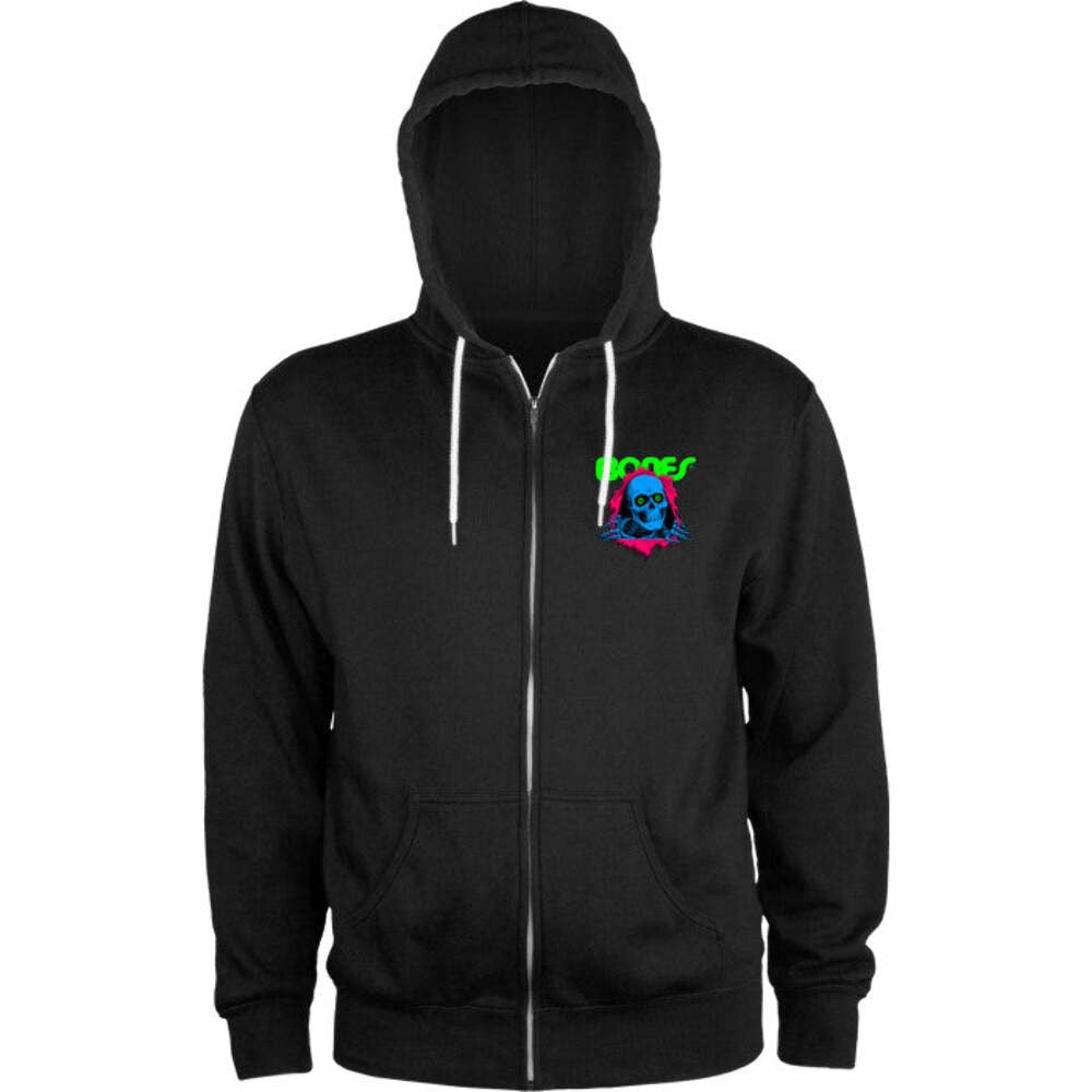 Powell Peralta Ripper Lightweight Blacklight Zip Hooded Sweatshirt