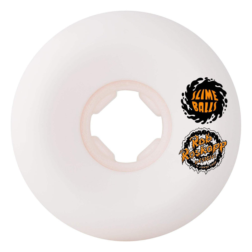 Slime Balls Roskopp Face Two Reissue 54Mm 95A White Hardline Skateboard Wheels