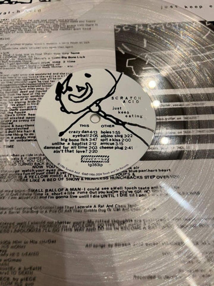 Scratch Acid ‎– Just Keep Eating [Remastered] (Clear Vinyl) LP Record