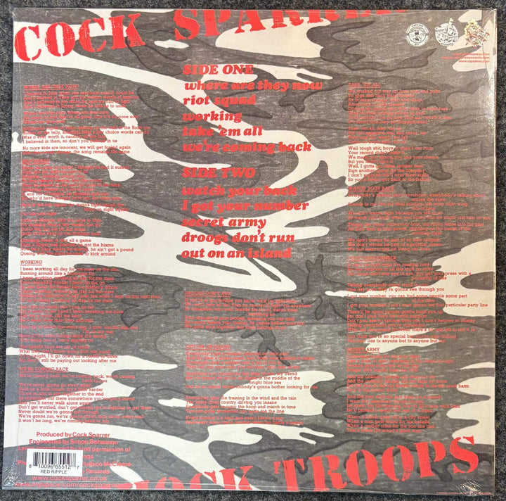 Cock Sparrer – Shock Troops (Red Ripple) Vinyl Lp Record