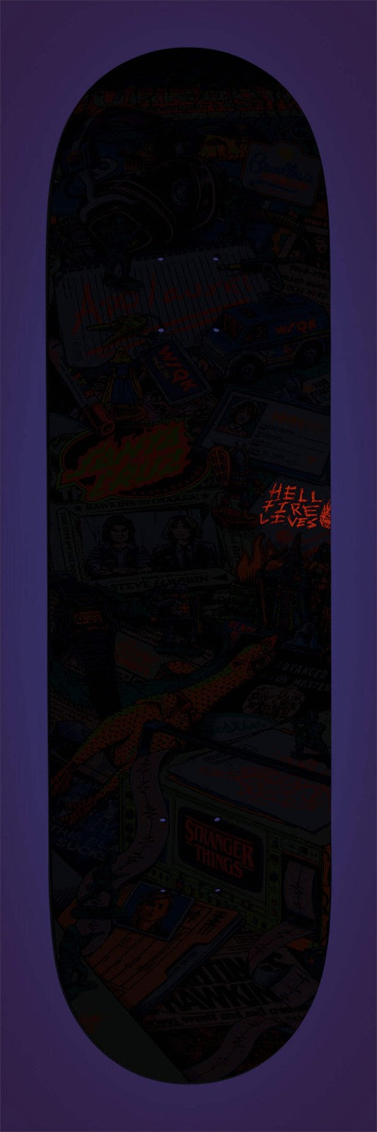 SANTA CRUZ x STRANGER THINGS SEASON 5 SKATE SHOP EXCLUSIVE 8.5" SKATEBOARD DECK