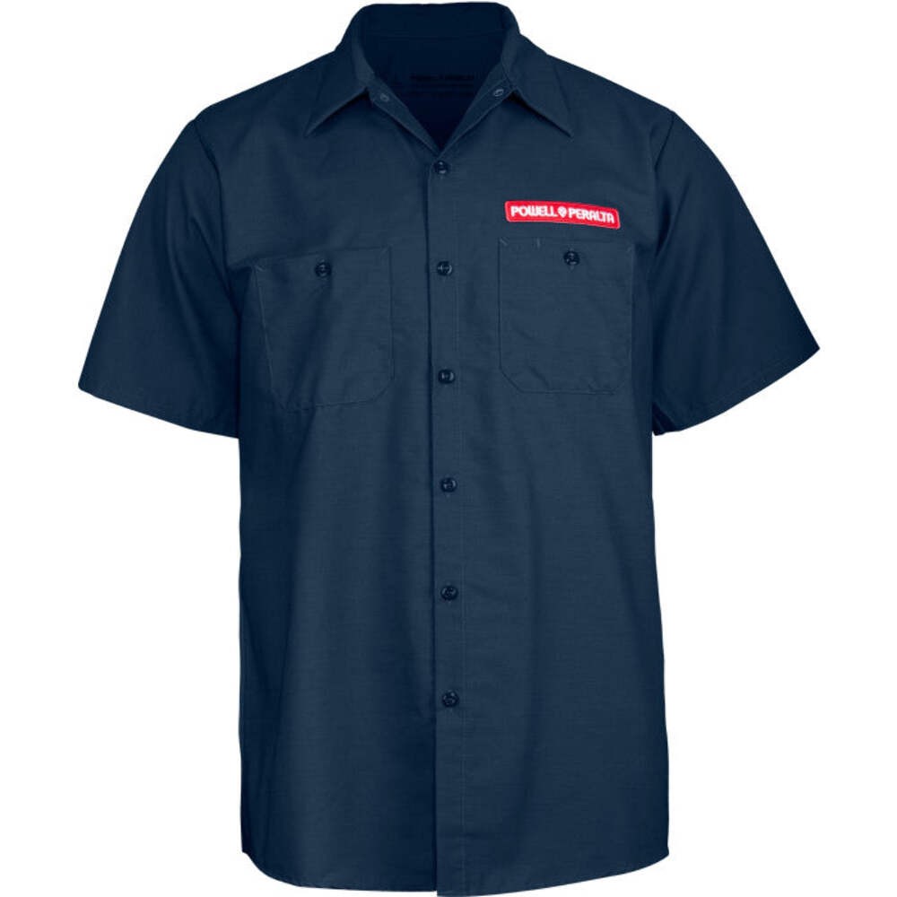 Powell Peralta Winged Ripper Navy Work Shirt