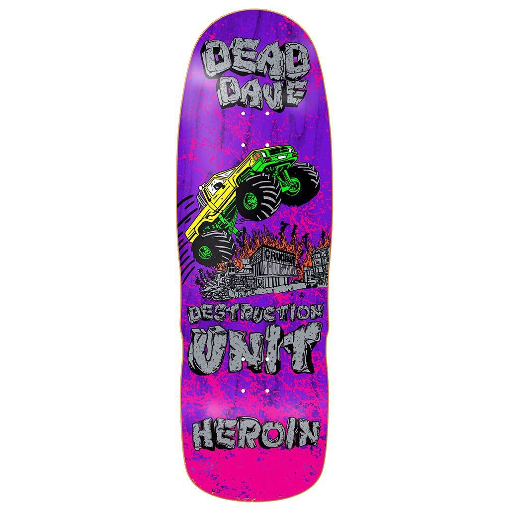 HEROIN DEAD DAVE "KNOCK OFF" 10.1" SKATEBOARD DECK