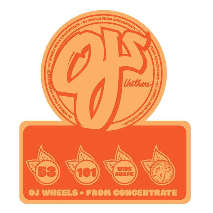 OJ From Concentrate Hardline 53mm 101a Skateboard Wheels