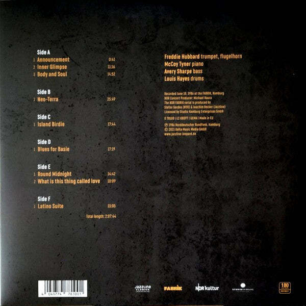 McCoy Tyner / Freddie Hubbard Quartet – Live At Fabrik Hamburg 1986 3xLP Vinyl L