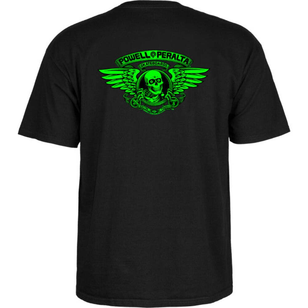 Powell Peralta Winged Ripper Green Blacklight T-Shirt