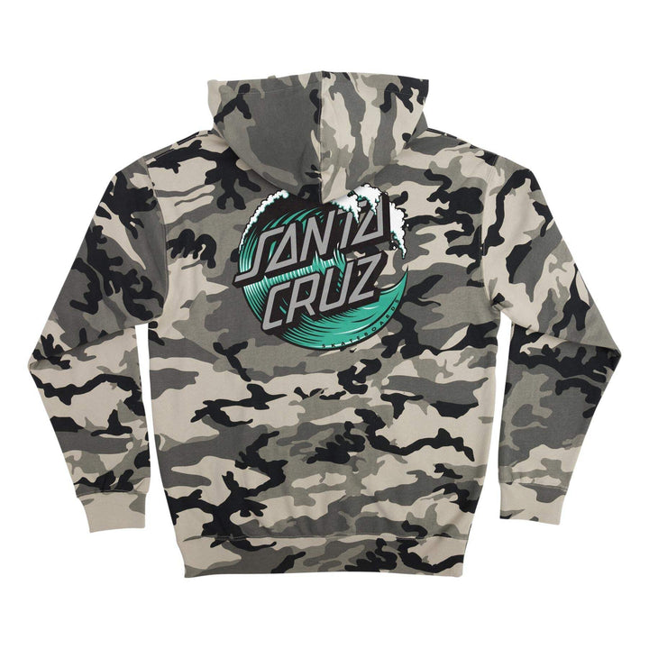 SANTA CRUZ WAVE DOT P/O HEAVYWEIGHT HOODED SWEATSHIRT