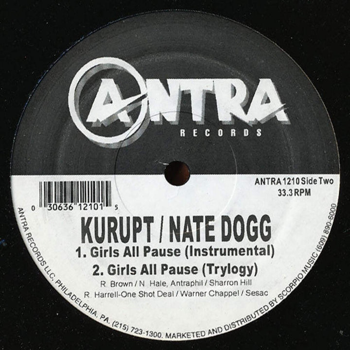 Kurupt w/ Nate Dog ‎– Girls All Pause 12" Vinyl LP Record