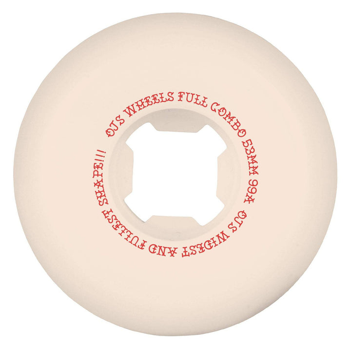 OJ Team Elite White Full Combo 53mm 99a Skateboard Wheels