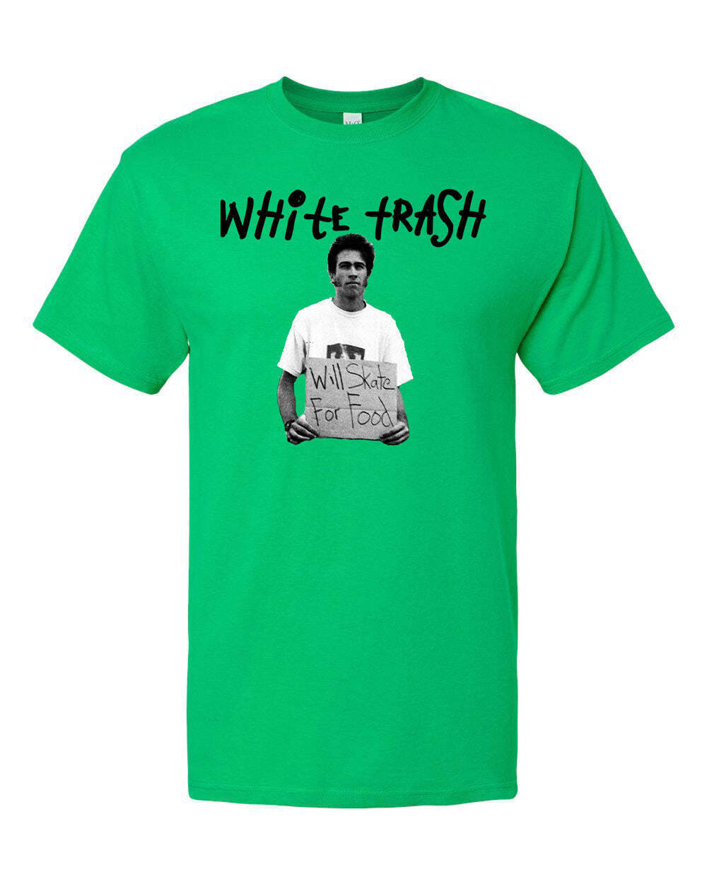 White Trash "Will Skate For Food" Skateboard T-Shirt