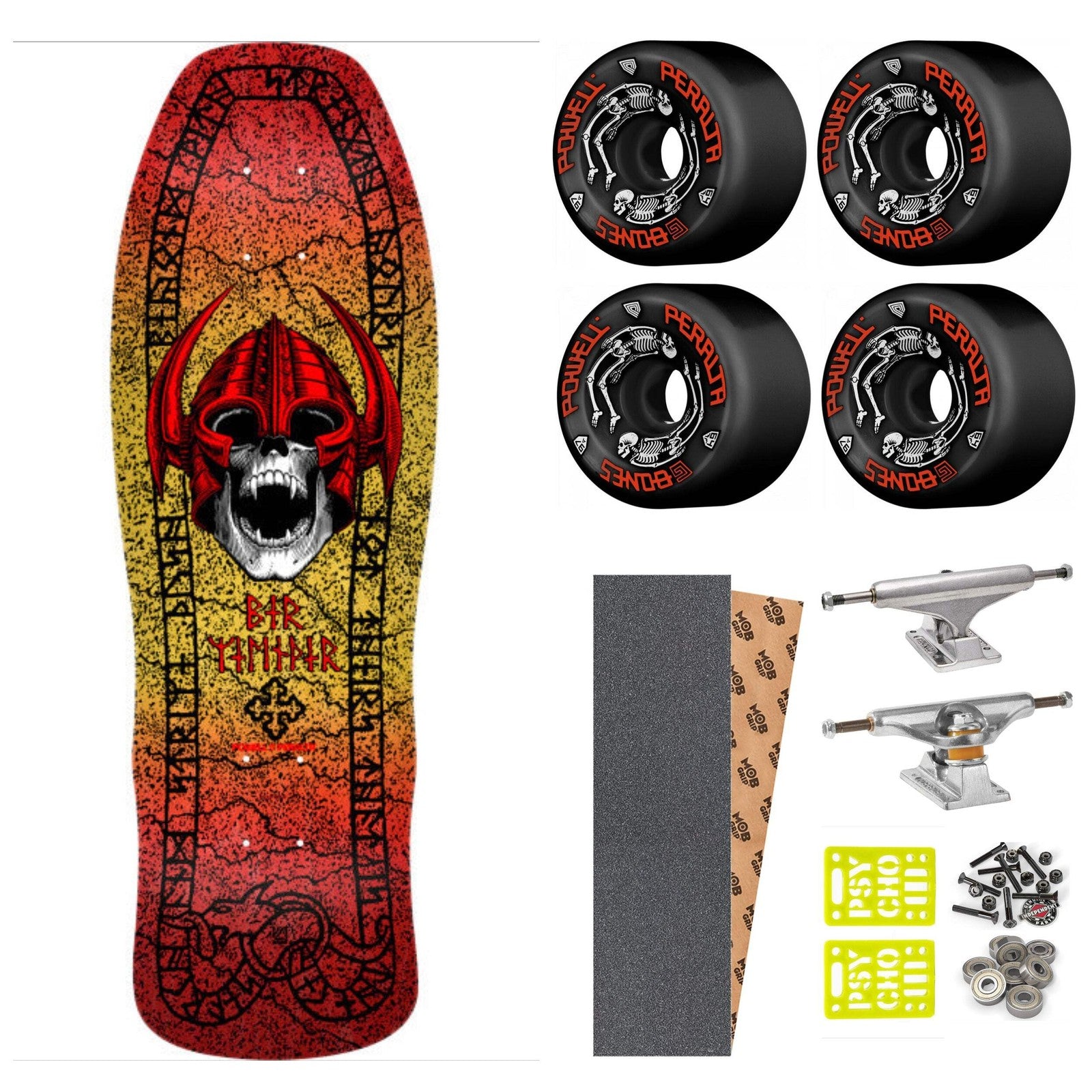 Ｓkall Pierrto ショップオリジナル Powell Peralta Per Welinder Nordic Skull Red / Yellow Fade