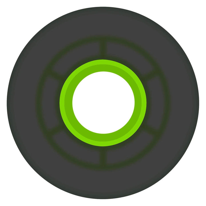 Ricta Clouds Transparent Black/Green 55mm 78a Skateboard Wheels